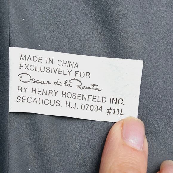 Oscar de la Renta Vintage Suitcase travel bag wheels tweed gray 25 inch - Picture 4 of 17